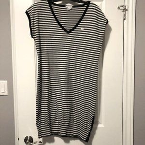 Lacoste striped v-neck dress